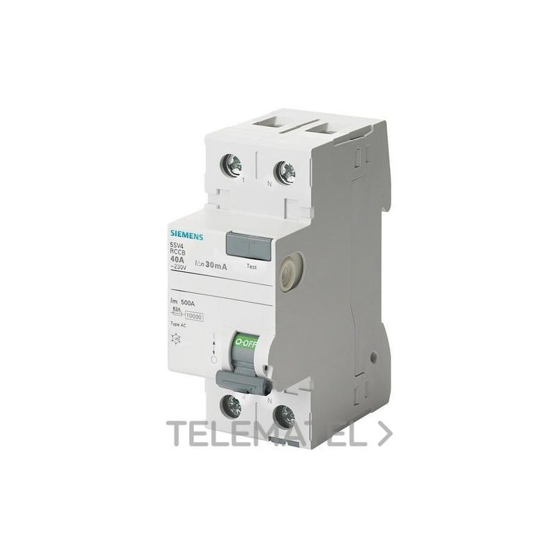 Interruptor diferencial Siemens 4P 25A 300mA 5SV3642-6