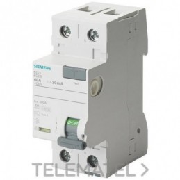 Diferencial SIEMENS 25A 300mA 2P 5SV3612-6