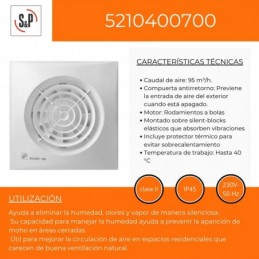 Extractor de baño SILENT-100-CZ S&ampP 5210400700