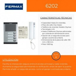 Kit portero Fermax CITYMAX 2L AG 230V Tel. Bl., 6202