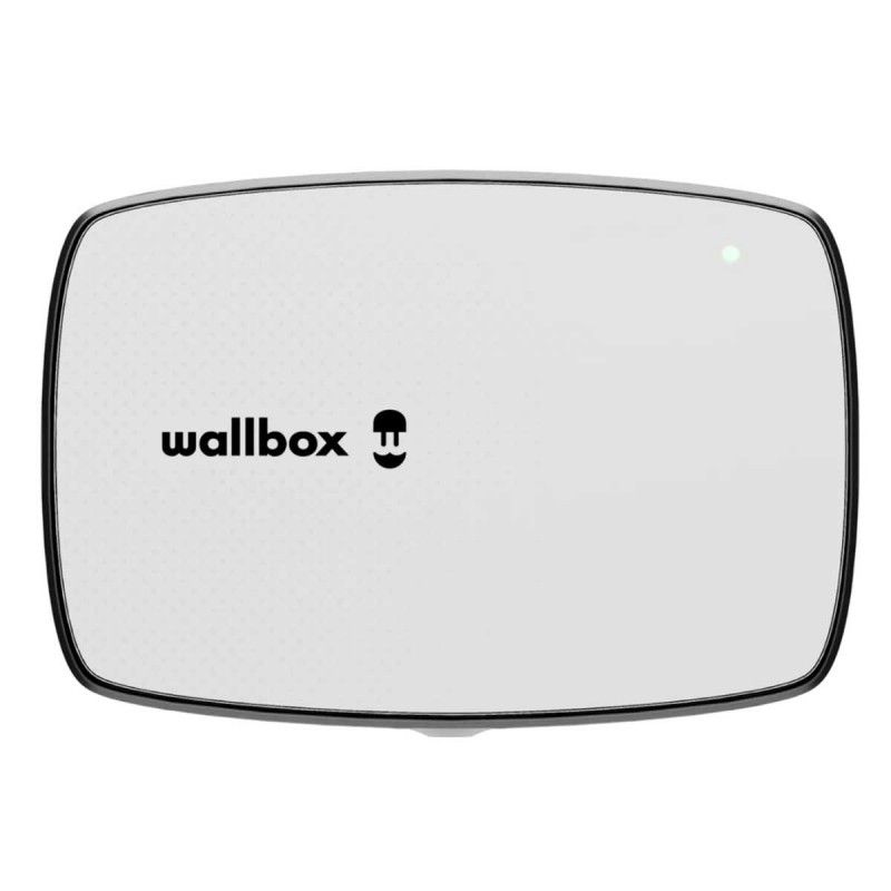 Cargador para vehículo eléctrico Wallbox Commander 2S 22kW tipo 2 y cable de 5 metros, color blanco