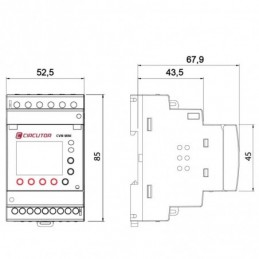 Analizador de redes trifásico, Carril DIN CVM-Mini M52000 Circutor