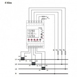 Analizador de redes trifásico, Carril DIN CVM-Mini M52000 Circutor