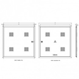 Puerta metálica PPN 6060 FECSA ENDESA 600x600x300mm 0931102 Cahors