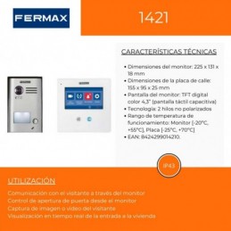 Kit de video Fermax Way Slim 4,3" 1/L, 1421