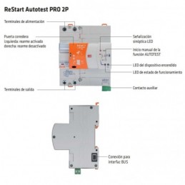 Dispositivo de rearme automático Gewiss ReStart RD 2P 25A 0,03A 3 MÓDULOS GWD817R