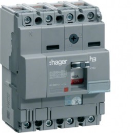 Hager Interruptor automático de caja moldeada x160 4P4D 125 AM regulable fijo