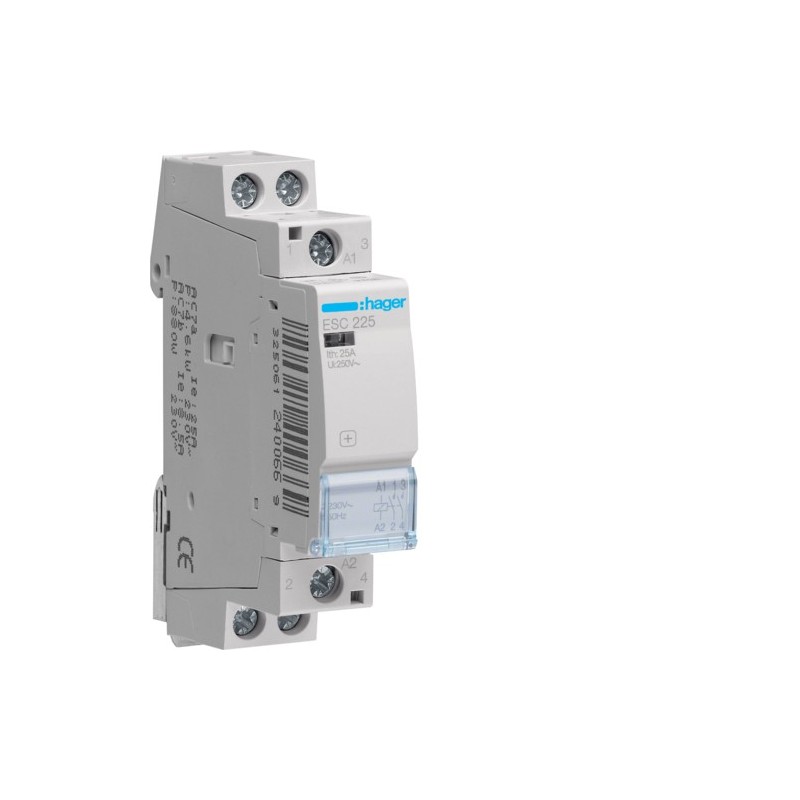 Hager Contactor 25A 2NA 230V 1M ESC225