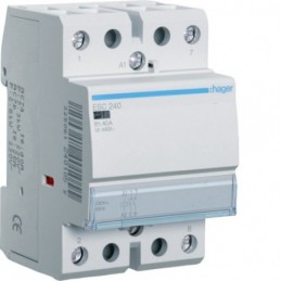 Hager Contactor 40A, 2NA, 230V, 3 Módulos ESC240