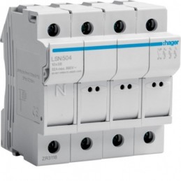 Hager Portafusibles Seccionable L38 3PN 32A 690V 4M LSN504