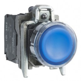 Pulsador luminoso azul Harmony XB4 22mm LED 230-240V XB4BW36M5